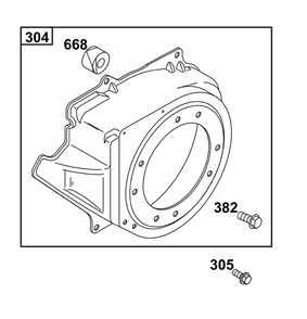 Blower Housing Group Diagram and Parts List for 117432-0624-B1  Briggs and Stratton Engine